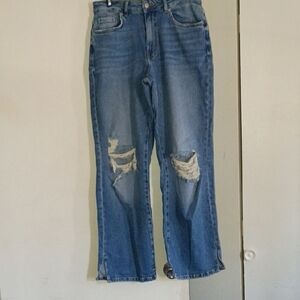 Forever 21 Blue Distressed Women Jeans